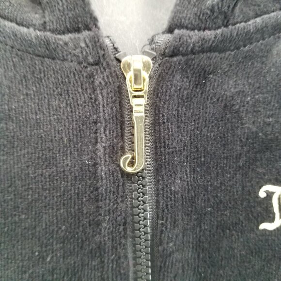 JUICY COUTURE TRACKSUIT  Rhinestones Black  VELOUR SIZE 8/10 - Picture 14 of 16